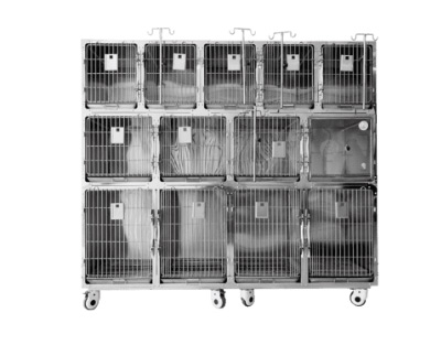 JYC-6 Three layers 13 doors-stainless steel dog crate